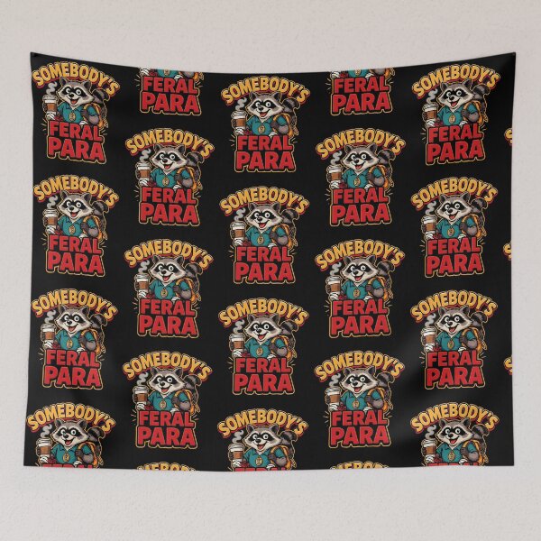 Item preview, Somebody’s Feral Para Cute Raccoon Paraprofessional Humor designed and sold by Redgiant87x.