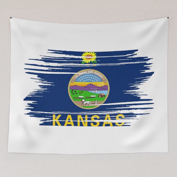 Item preview, Kansas Distressed Flag Veteran Gift Military Pride KS designed and sold by shitpostee.