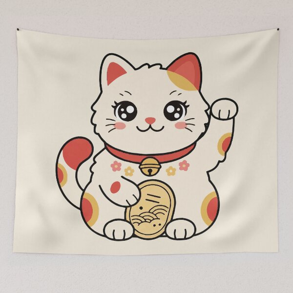 Item preview, Kawaii Lucky Cat Maneki Neko Japanese Anime designed and sold by Maria Garcia´s.