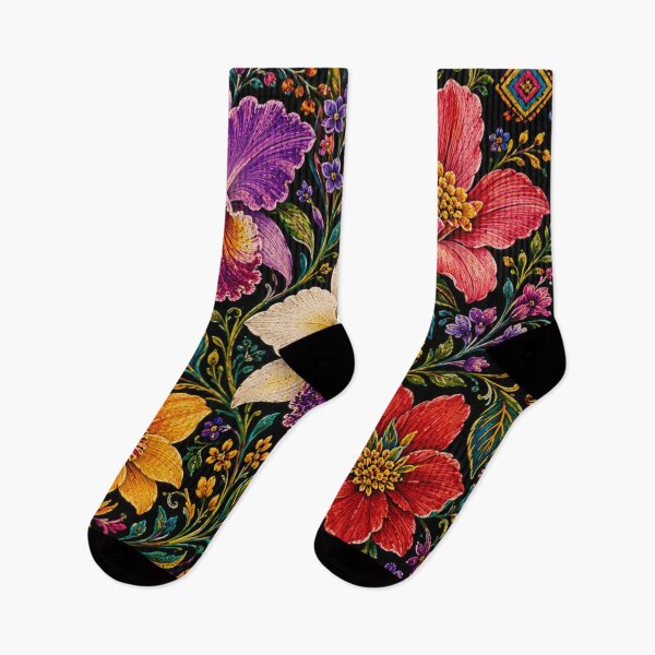 Item preview, Colombian Folk Flowers – Wayuu Inspired Floral Garden designed and sold by MarekoraStudio.