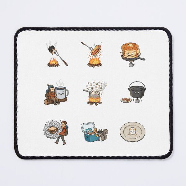 Item preview, Funny Camping Food Disasters Campfire Cooking Hiking Humor Sticker Sheet designed and sold by mood-draftsman.