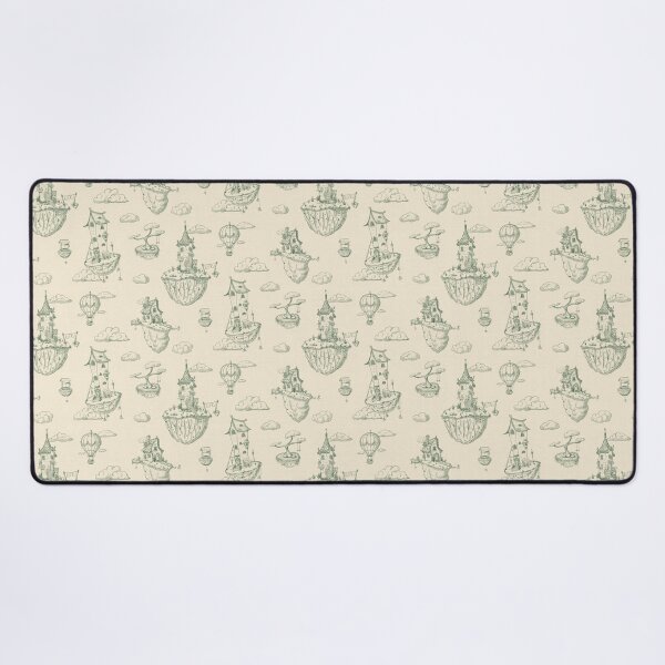 Item preview, Fantasy floating Islands, toile in green designed and sold by OhNoNotAgain42.