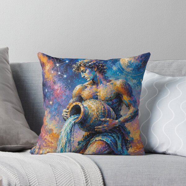 Item preview, Aquarius Painting – Celestial Zodiac Sign Astrology Artwork designed and sold by GalleryKauffeld.
