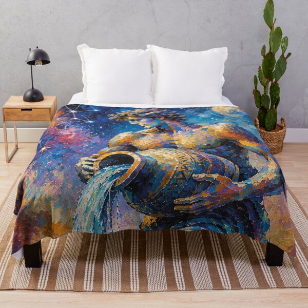 Item preview, Aquarius Painting – Celestial Zodiac Sign Astrology Artwork designed and sold by GalleryKauffeld.
