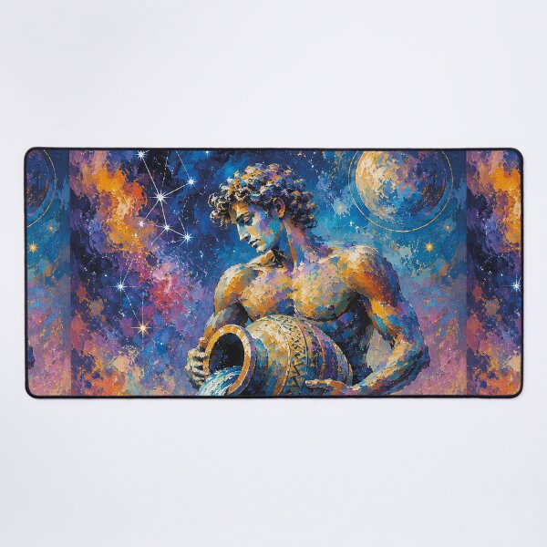Item preview, Aquarius Painting – Celestial Zodiac Sign Astrology Artwork designed and sold by GalleryKauffeld.