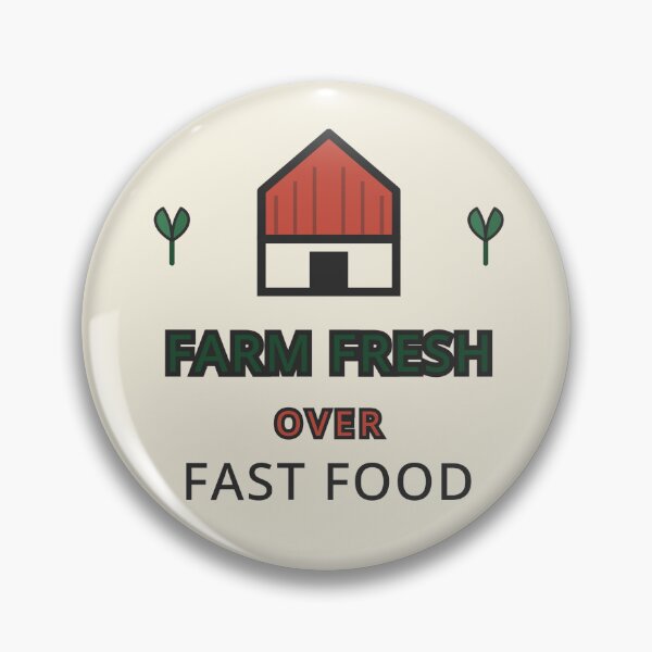 Item preview, Farm Fresh Over Fast Food Sticker Wellness Gift designed and sold by Jacqueline Flynt.