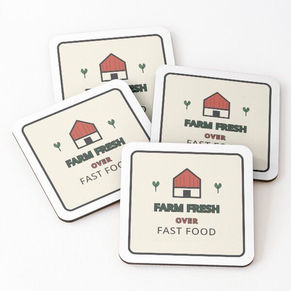 Item preview, Farm Fresh Over Fast Food Sticker Wellness Gift designed and sold by Jacqueline Flynt.
