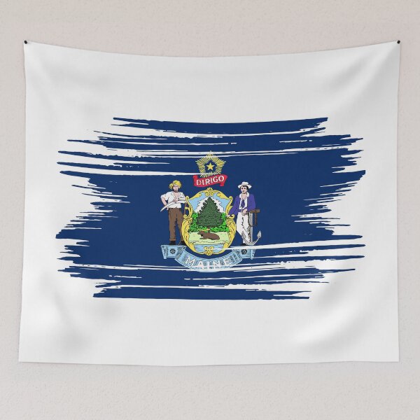 Item preview, Maine Distressed Flag Veteran Gift Military Pride ME designed and sold by shitpostee.