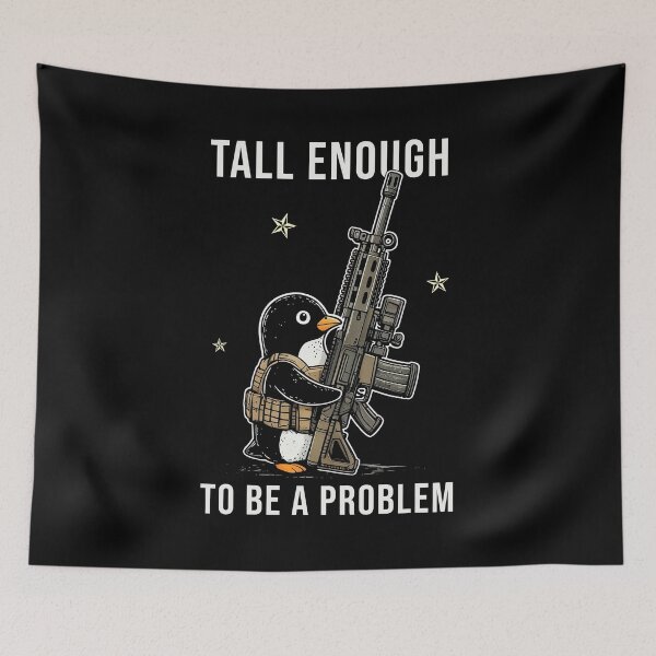 Item preview, Tall Enough To Be A Problem Penguin designed and sold by studio-ssaam.