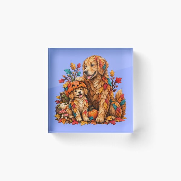 Item preview, Golden Retriever Puppy Autumn Halloween designed and sold by Ania & Maxiu.