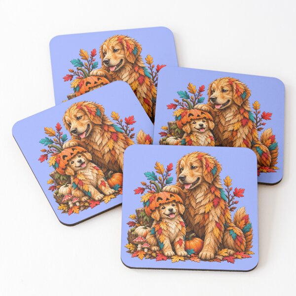 Item preview, Golden Retriever Puppy Autumn Halloween designed and sold by Ania & Maxiu.