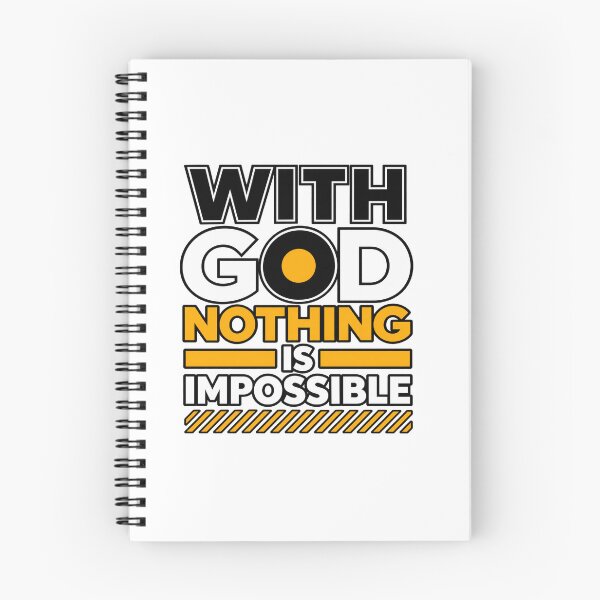 Item preview, With God Nothing Is Impossible Inspirational Faith Christian Design designed and sold by CreativeNest Prints.
