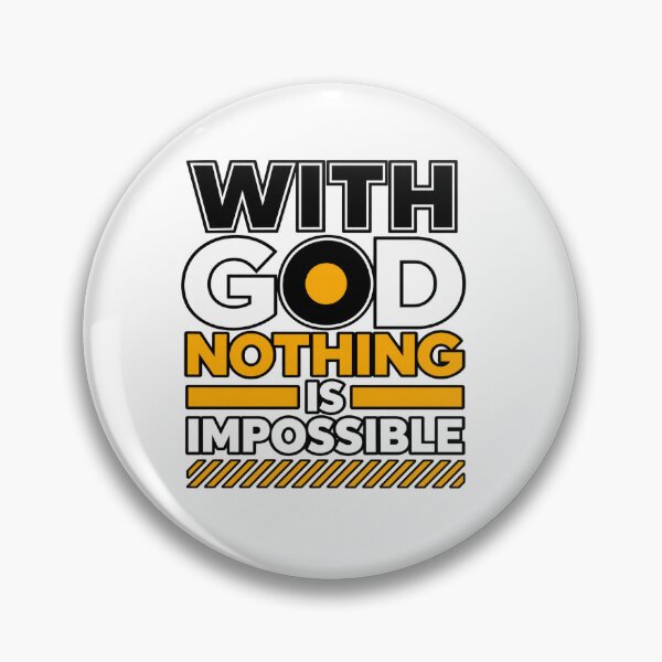 Item preview, With God Nothing Is Impossible Inspirational Faith Christian Design designed and sold by CreativeNest Prints.