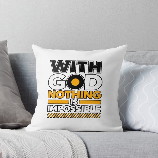 Item preview, With God Nothing Is Impossible Inspirational Faith Christian Design designed and sold by CreativeNest Prints.