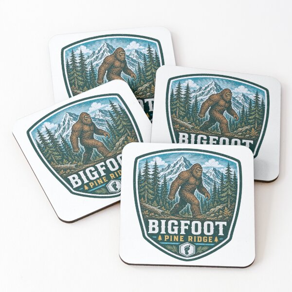 Item preview, Bigfoot Pine Ridge, Sasquatch Mountain Wilderness Badge designed and sold by happycottage.