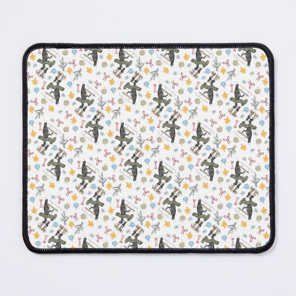 Item preview, Cute Watercolor Winter Dogs Sledding White Pattern designed and sold by svitlaarty.