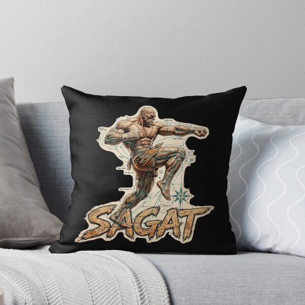 Item preview, Sagat Street Fighter Design, Sagat The Muay Thai Emperor Artwork, Street Fighter Sagat Graphic, Sagat Fighting Game Art, Tiger Shot, Tiger Uppercut, Tiger Knee, Arcade Gaming Gift, Capcom Fan Art designed and sold by Typologystudios.
