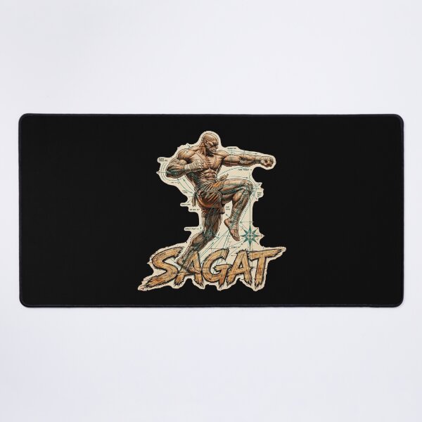 Item preview, Sagat Street Fighter Design, Sagat The Muay Thai Emperor Artwork, Street Fighter Sagat Graphic, Sagat Fighting Game Art, Tiger Shot, Tiger Uppercut, Tiger Knee, Arcade Gaming Gift, Capcom Fan Art designed and sold by Typologystudios.
