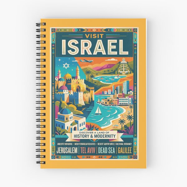 Item preview, Vintage Israel Travel Poster - Retro Mid Century Art Print designed and sold by ArtworkNorth.