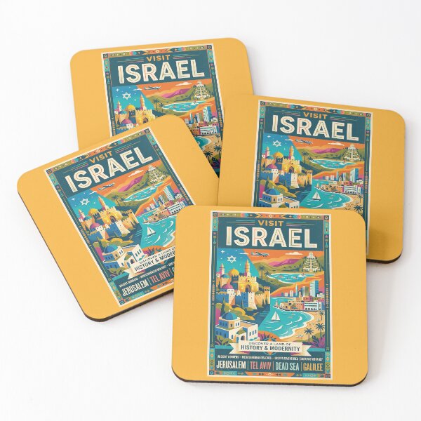 Item preview, Vintage Israel Travel Poster - Retro Mid Century Art Print designed and sold by ArtworkNorth.