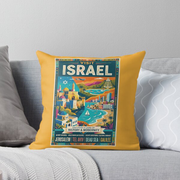 Item preview, Vintage Israel Travel Poster - Retro Mid Century Art Print designed and sold by ArtworkNorth.
