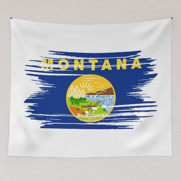 Item preview, Montana Distressed Flag Veteran Gift Military Pride MT designed and sold by shitpostee.