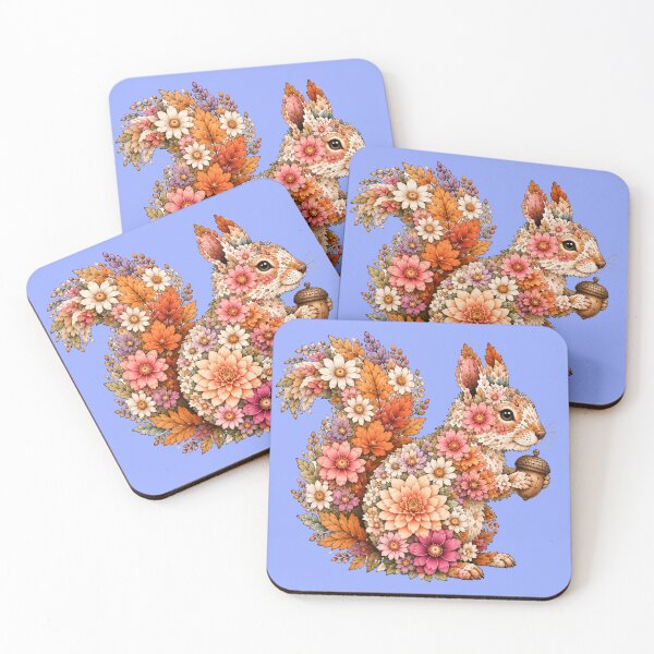 Item preview, Floral Squirrel With Autumn Acorn designed and sold by Ania & Maxiu.