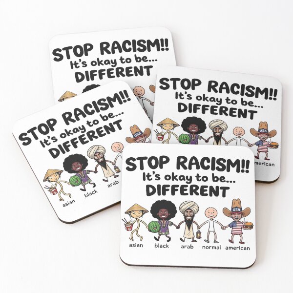 Item preview, Stop Racism!! It's Okay to Be Different – Diversity Equality Unity designed and sold by ZyziowskyArt.
