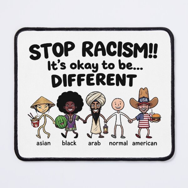 Item preview, Stop Racism!! It's Okay to Be Different – Diversity Equality Unity designed and sold by ZyziowskyArt.