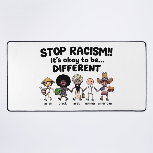 Item preview, Stop Racism!! It's Okay to Be Different – Diversity Equality Unity designed and sold by ZyziowskyArt.