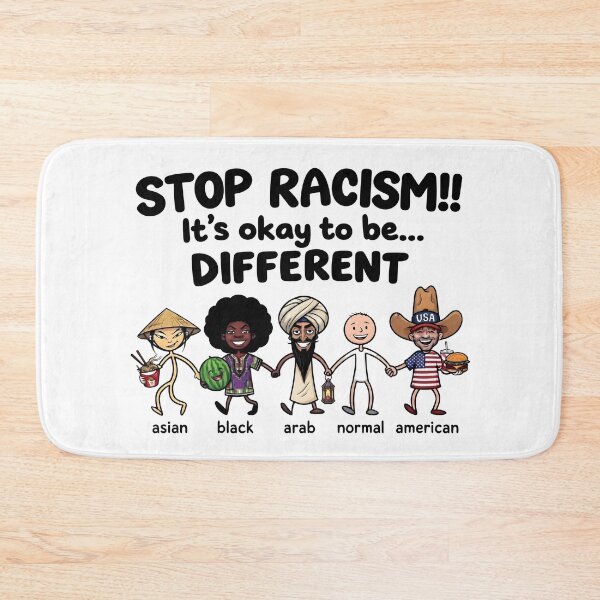 Item preview, Stop Racism!! It's Okay to Be Different – Diversity Equality Unity designed and sold by ZyziowskyArt.