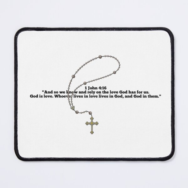 Item preview, Verse 1 John 4:16 Bible with Rosary designed and sold by UmaCreatesThings.