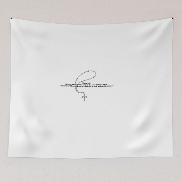 Item preview, Verse 1 John 4:16 Bible with Rosary designed and sold by UmaCreatesThings.