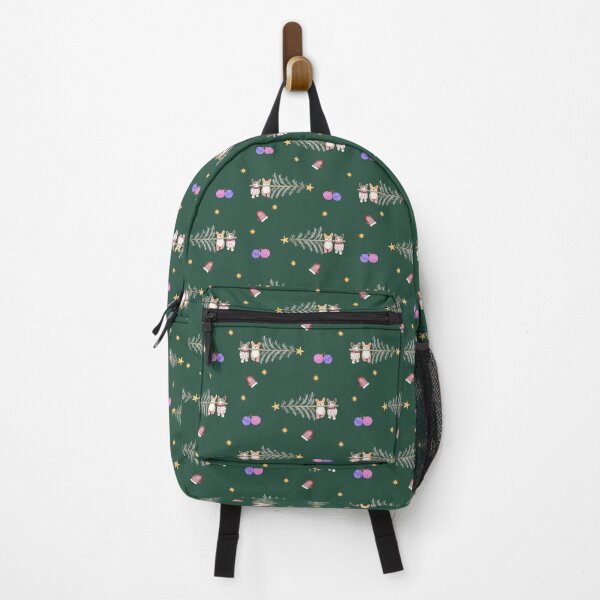 Item preview, Cute Watercolor Corgi French Bulldog Forest Green Pattern designed and sold by svitlaarty.