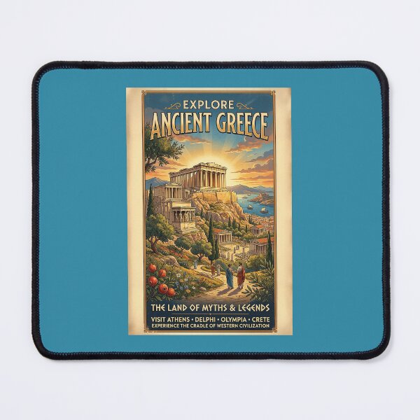 Artikelvorschau, Entdecke das antike Griechenland – Vintage-Reiseposter entworfen und verkauft von ArtworkNorth.