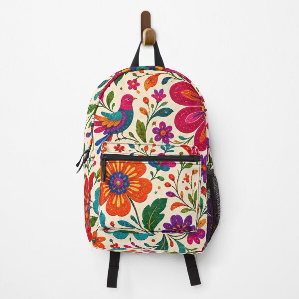 Item preview, Mexican Folk Garden – Tenango Inspired Flowers and Birds designed and sold by MarekoraStudio.