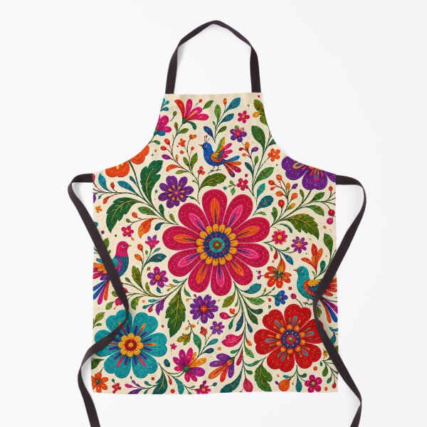 Item preview, Mexican Folk Garden – Tenango Inspired Flowers and Birds designed and sold by MarekoraStudio.