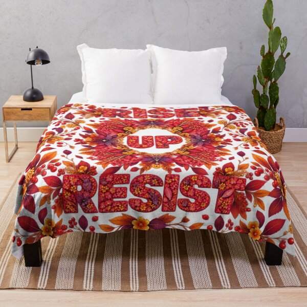 Item preview, RISE UP RESIST Patriotic Copper Miniral Floral designed and sold by ArtDesignTp.