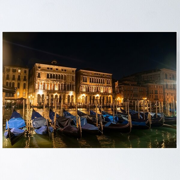 Item preview, Venice Gondolas at Night designed and sold by ArtworkNorth.