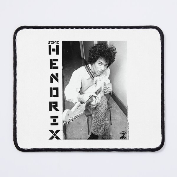 Item preview, Jimi Hendrix Black And White Guitar Portrait designed and sold by markzickler.