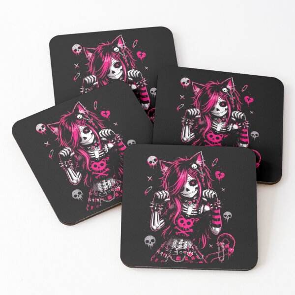 Item preview, Emo Skeleton Cat Girl Goth designed and sold by studio-ssaam.