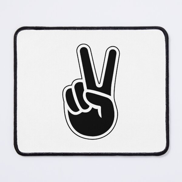 Item preview, Black Retro Peace Sign Hand Design designed and sold by pattern-archive.