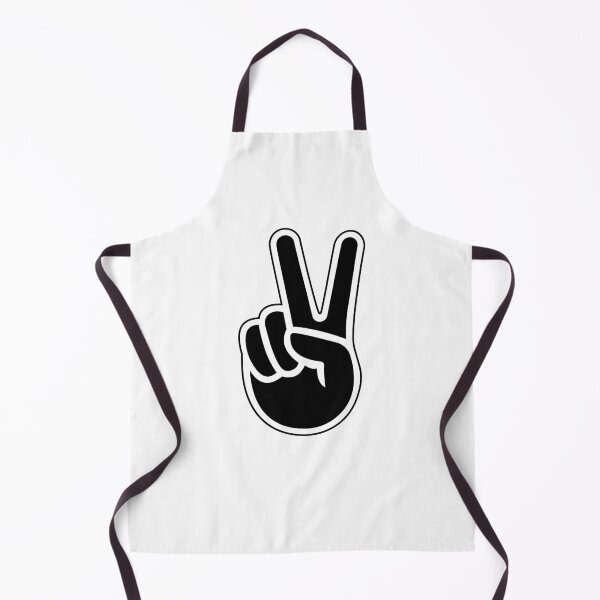 Item preview, Black Retro Peace Sign Hand Design designed and sold by pattern-archive.