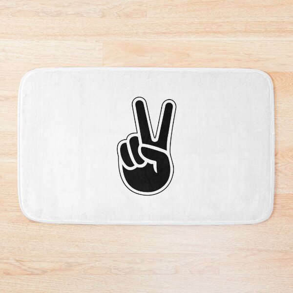 Item preview, Black Retro Peace Sign Hand Design designed and sold by pattern-archive.