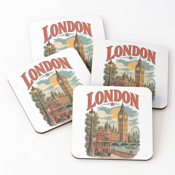 Item preview, London Vintage Travel Poster designed and sold by The Wicked Herbarium.