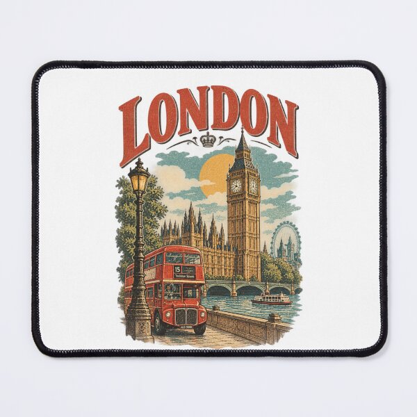 Item preview, London Vintage Travel Poster designed and sold by The Wicked Herbarium.