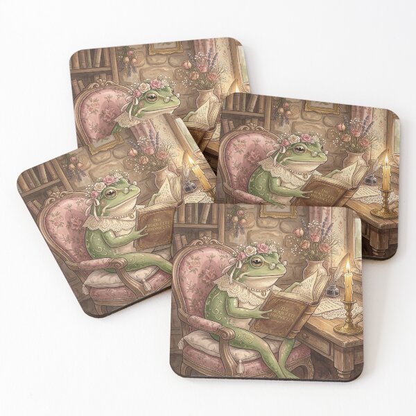 Item preview, Frog Book Lover Cottagecore Fantasy Reader designed and sold by dschiffer12.