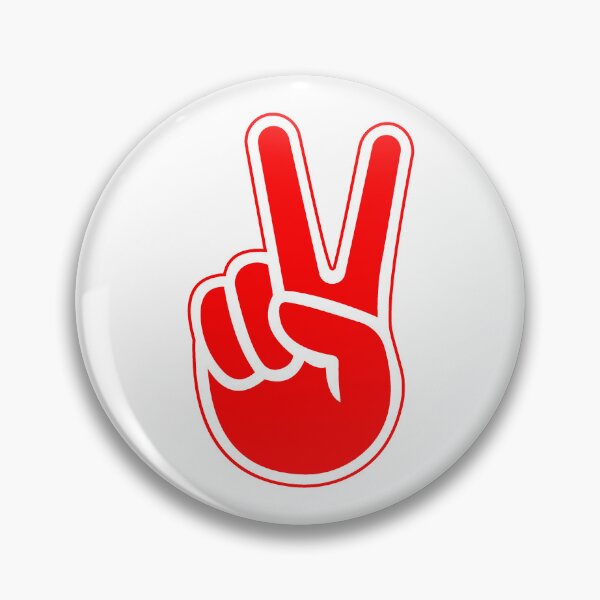 Item preview, Red Retro Peace Sign Hand Design designed and sold by pattern-archive.