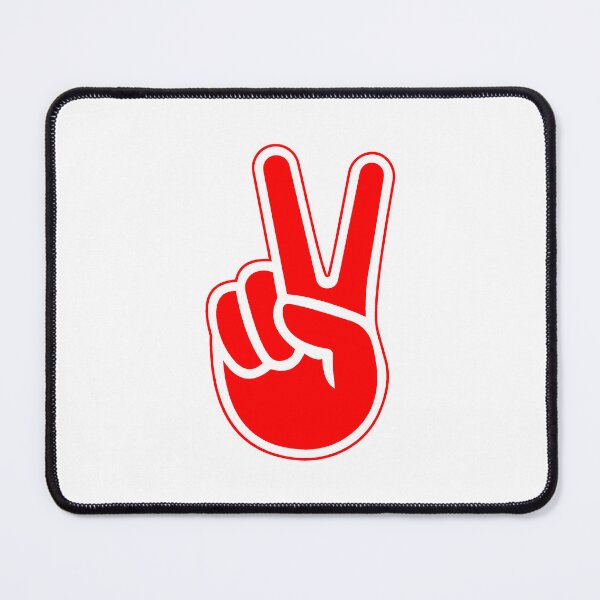 Item preview, Red Retro Peace Sign Hand Design designed and sold by pattern-archive.