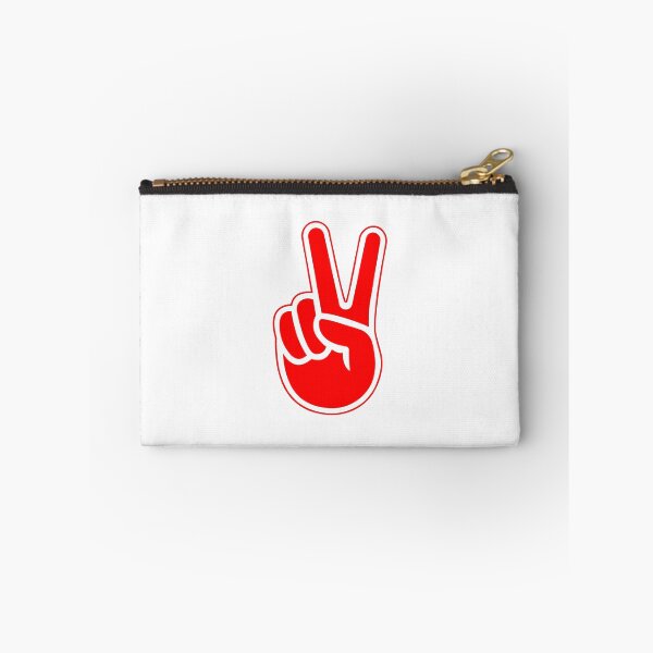 Item preview, Red Retro Peace Sign Hand Design designed and sold by pattern-archive.